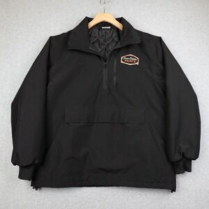 Dunn Edwards Paints Mens Black 1/4 Zip Jacket Workwear Medium Quilt Lined